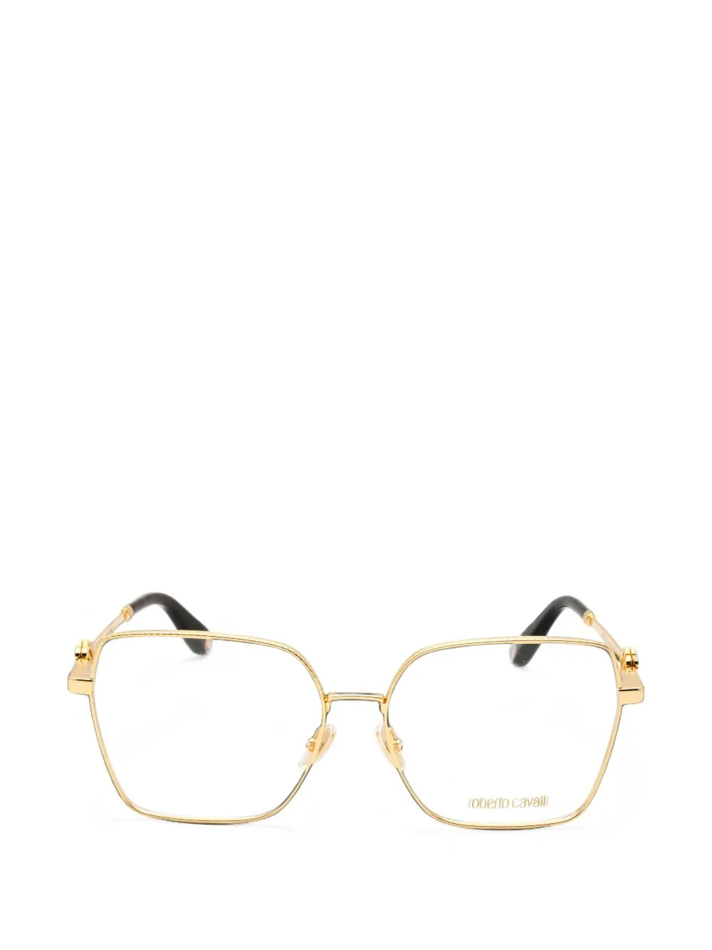 Logo-Plaque Geometric-Frame Glasses by Roberto Cavalli
