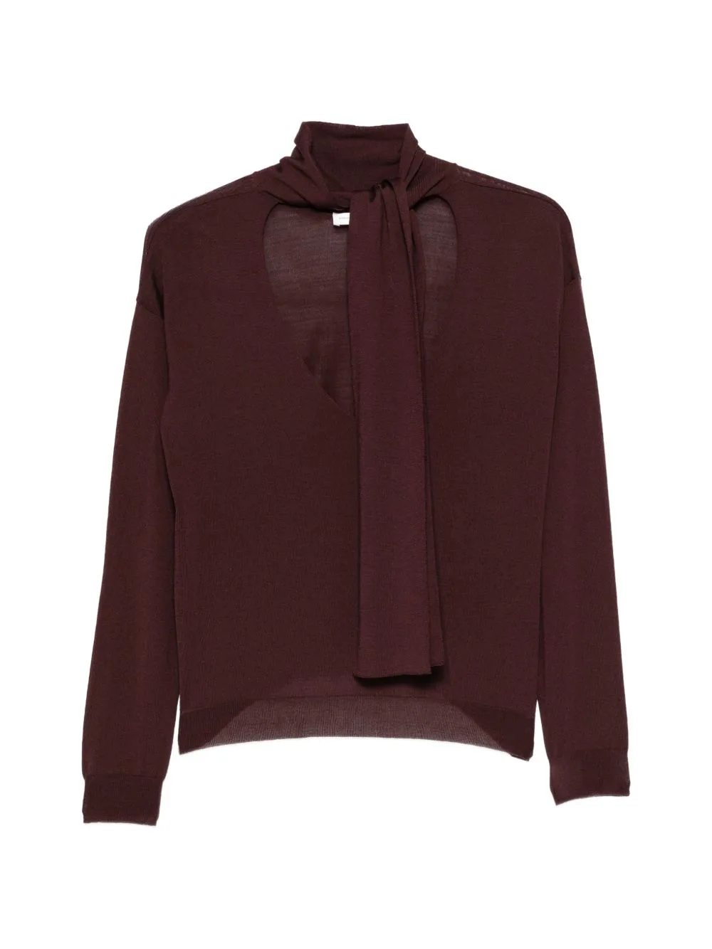 Cut-Out Tie-Fastening Sweater by Roberto Collina