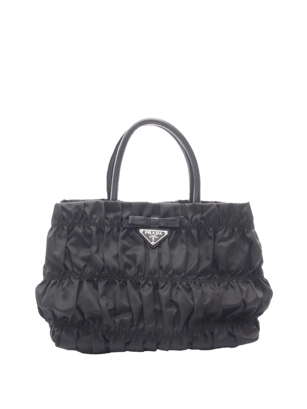 2013-2026 Tessuto Gaufre Bow Handbag by Prada Pre-Owned