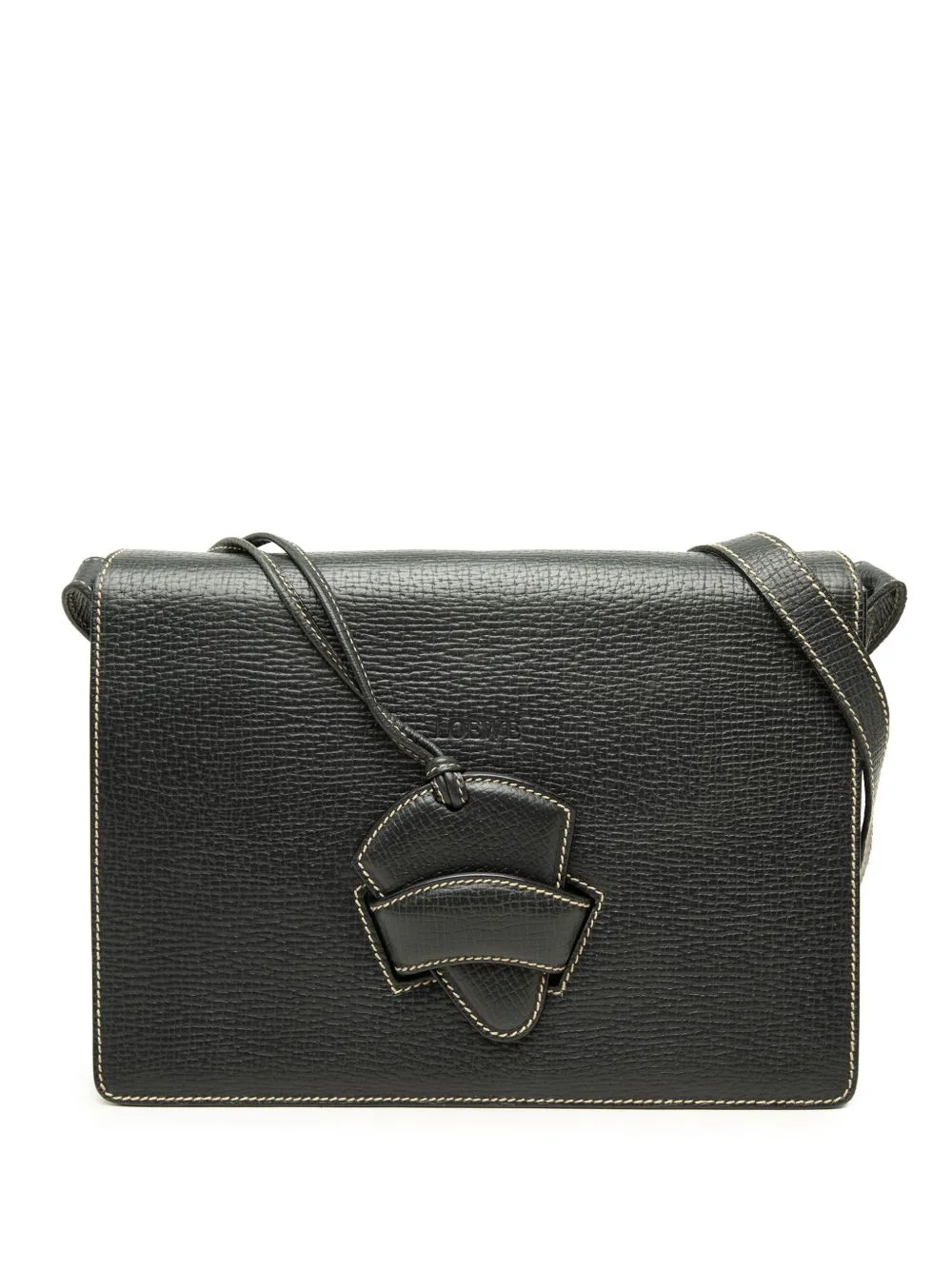 1980-2010 Medium Leather Barcelona Crossbody Bag by Loewe Pre-Owned