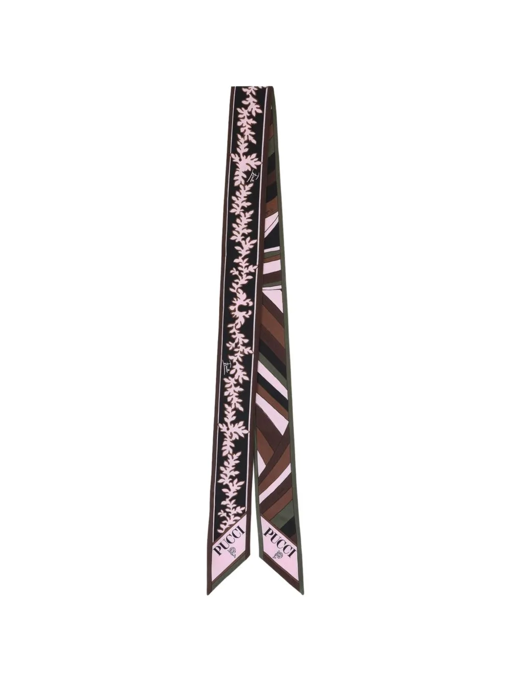 Mixed Print Silk Bandeau by PUCCI