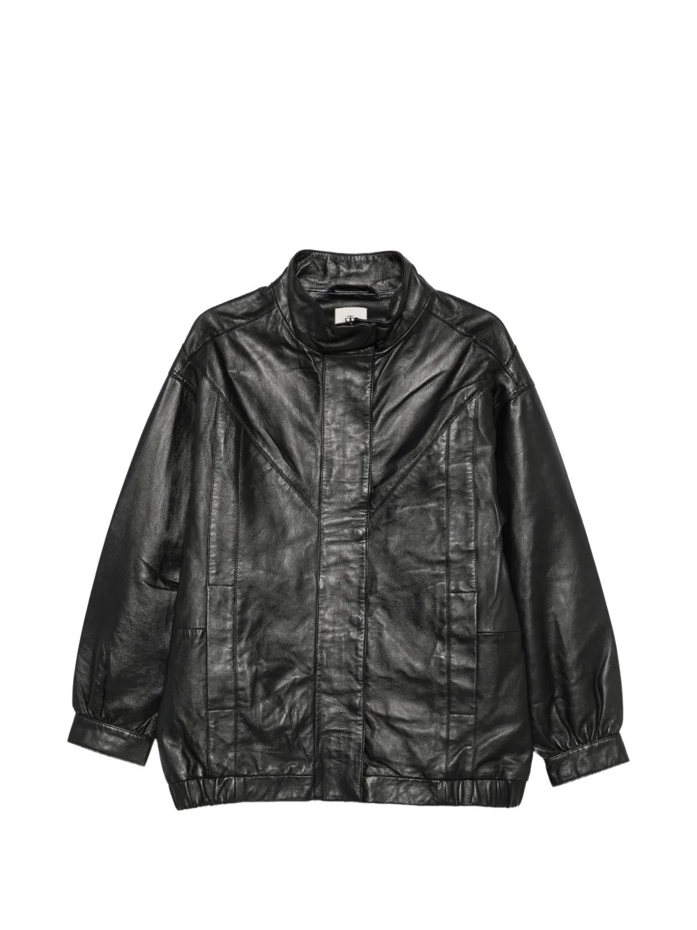 Panelled Leather Jacket by The Garment
