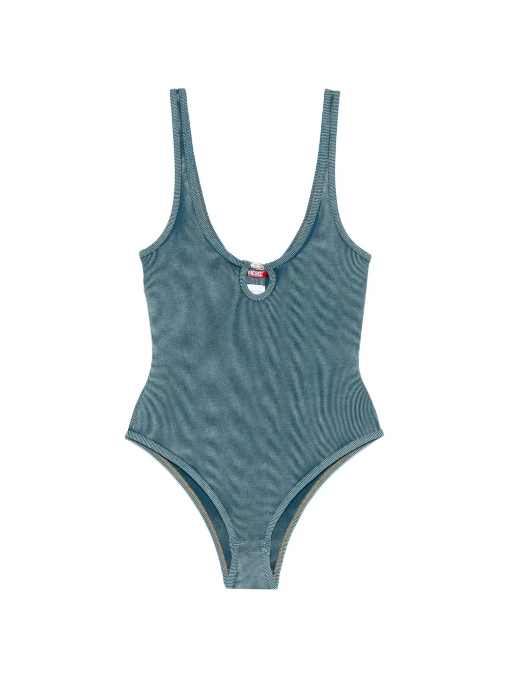 Marble-Washed Ribbed Bodysuit by Diesel