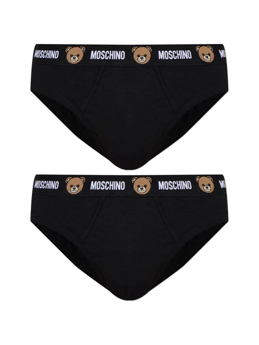 Logo-Waistband Briefs by Moschino