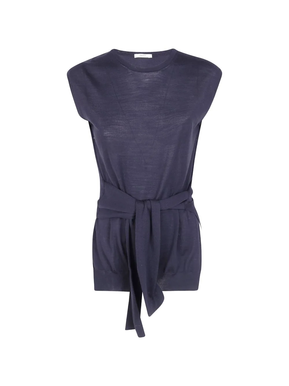 Belted Sleeveless Sweater by Nuur