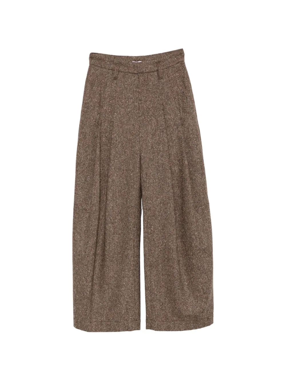 Pleated Tweed Trousers