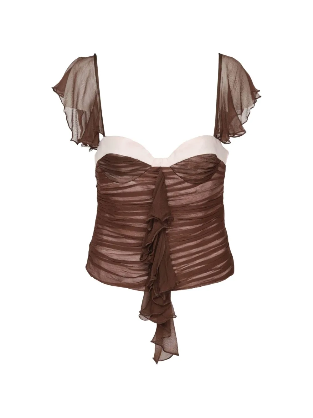 Ruffled Ruched Top by Stolen Stores