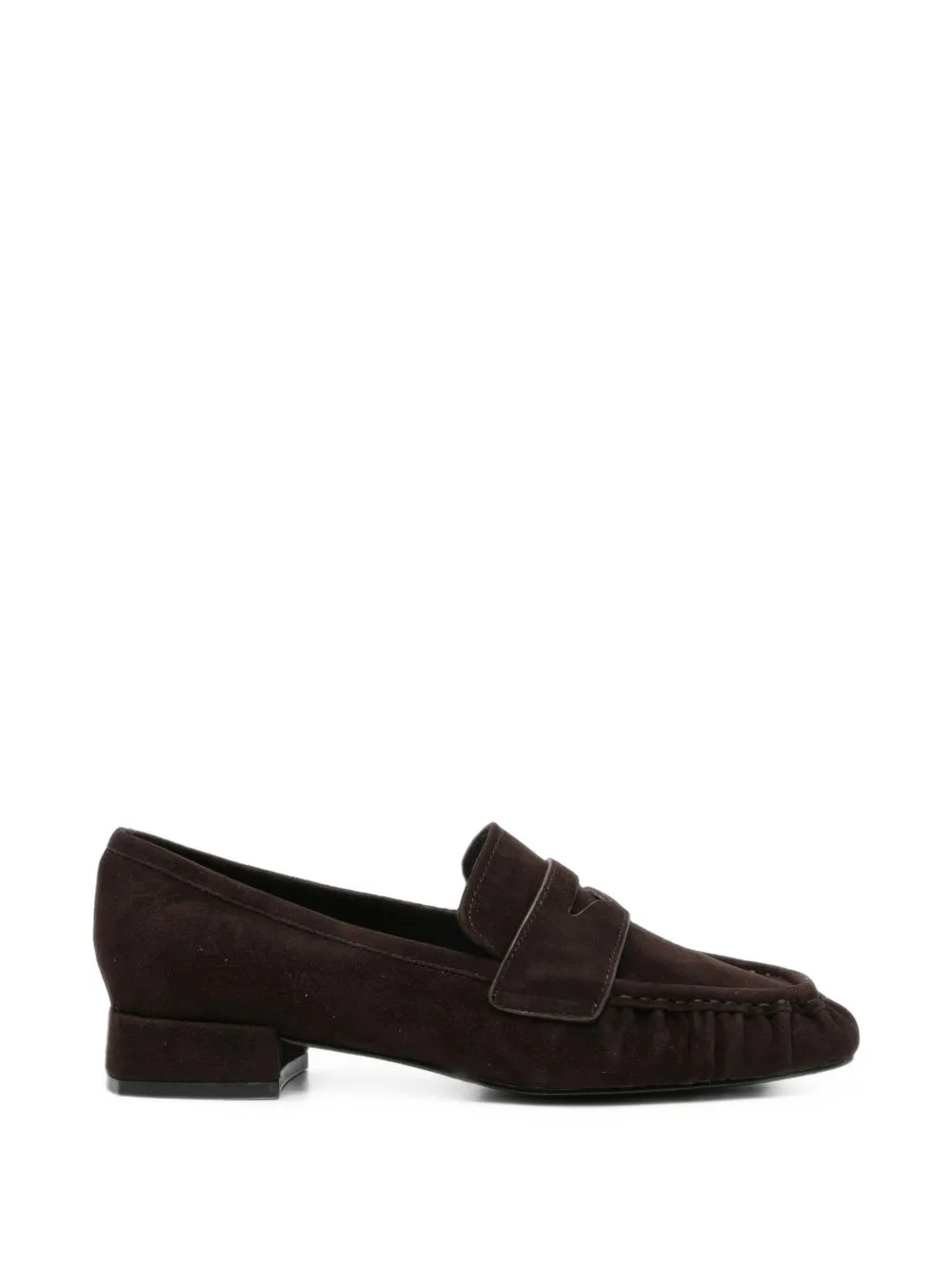 Lyra Ruched Suede Loafers by Bibi Lou
