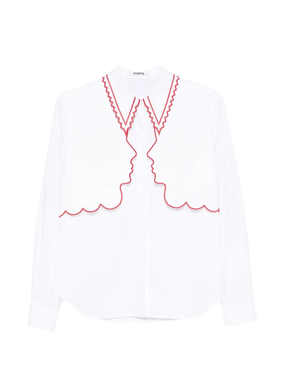 Embroidered-Trim Layered Shirt by Vivetta