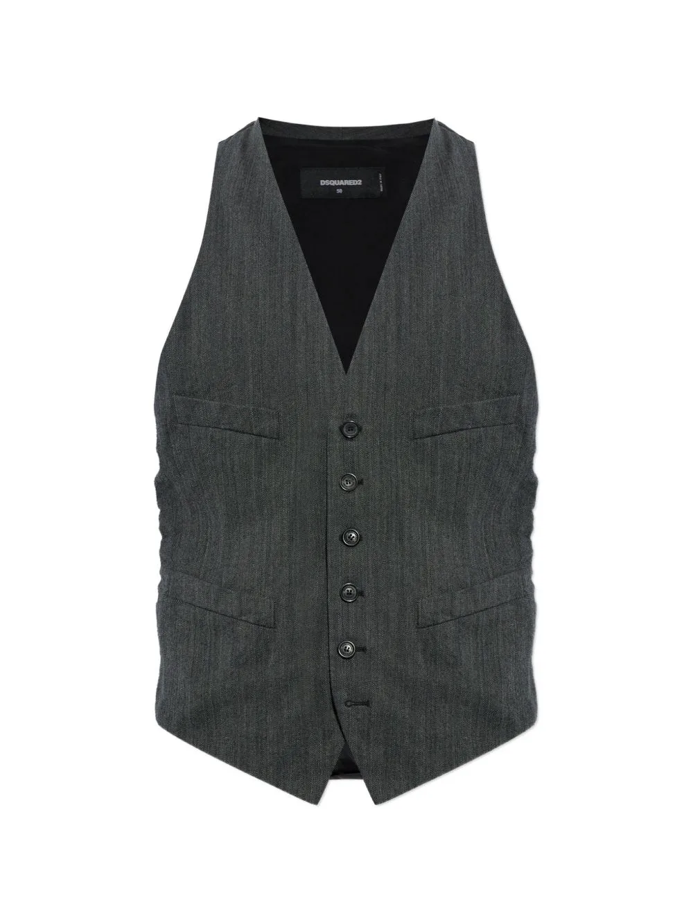 Herringbone-Pattern Waistcoat by DSQUARED2