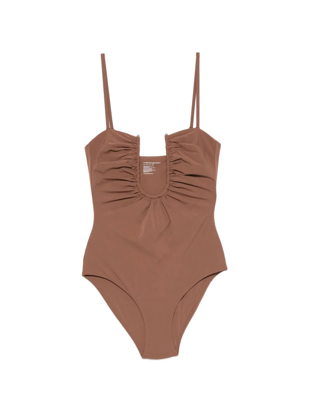Arced Ruched Swimsuit by Christopher Esber