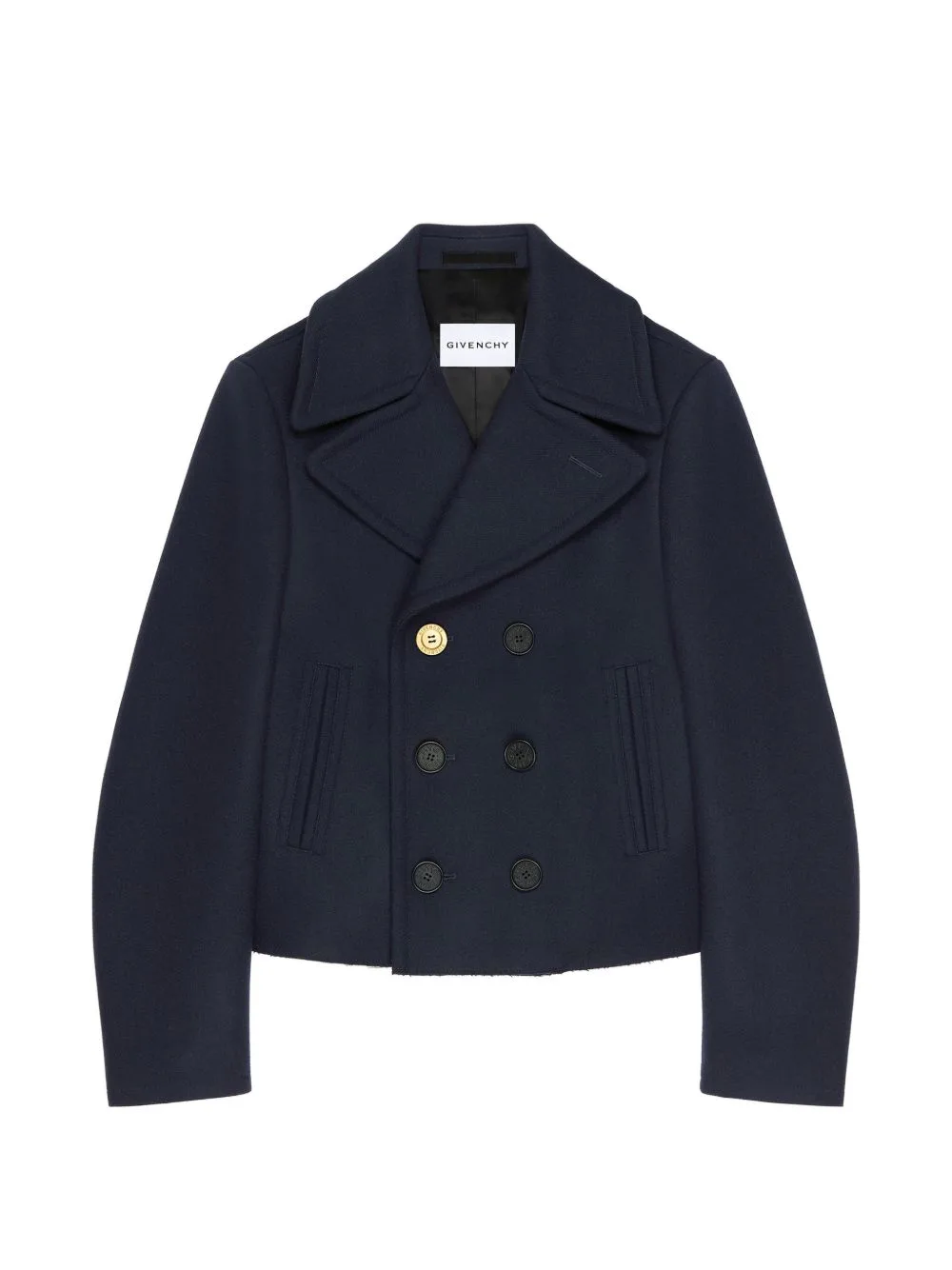 Cropped Pea Coat in Wool by Givenchy