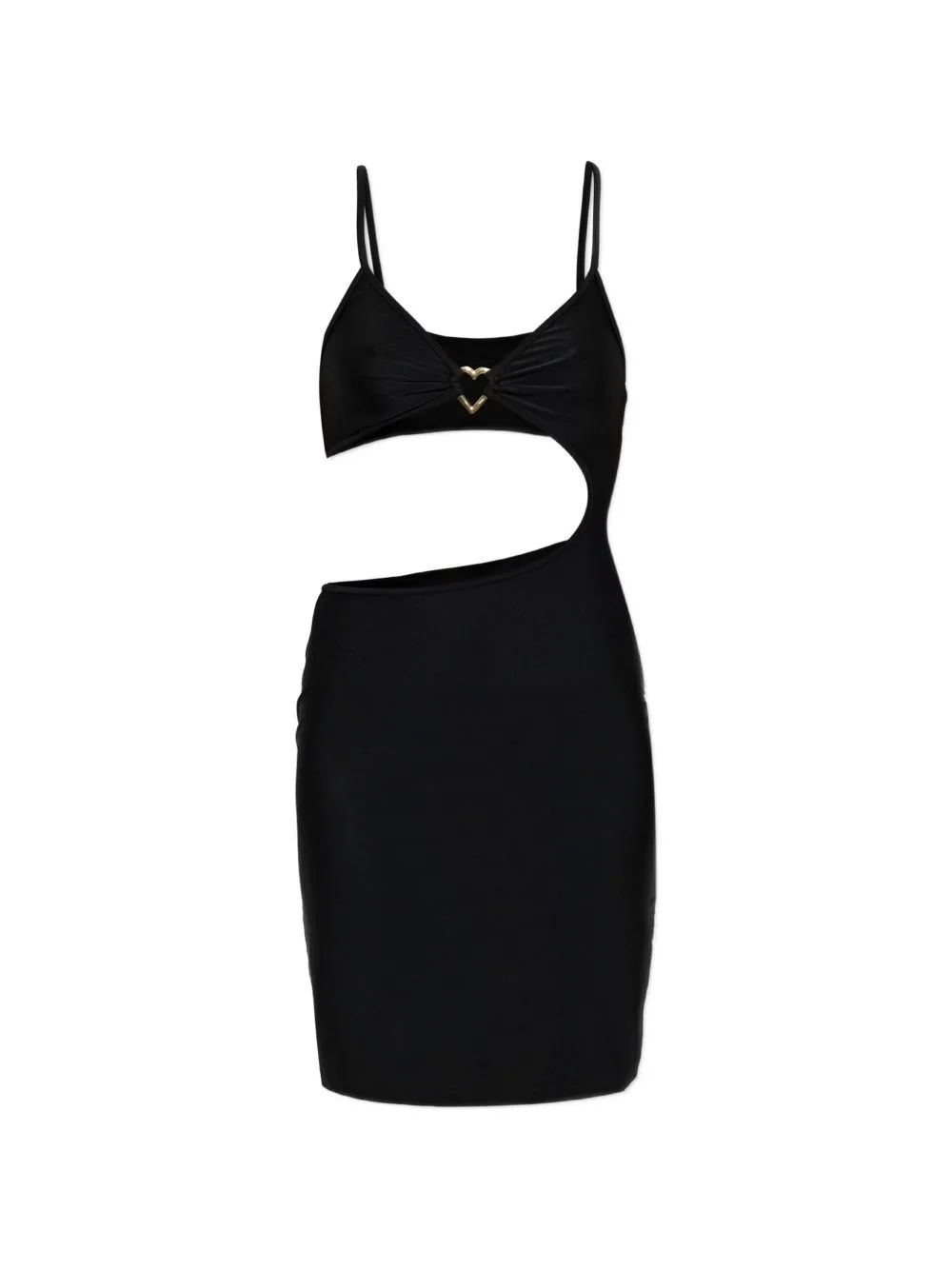 Heart-Detail Cutout Mini Beach Dress by Moschino