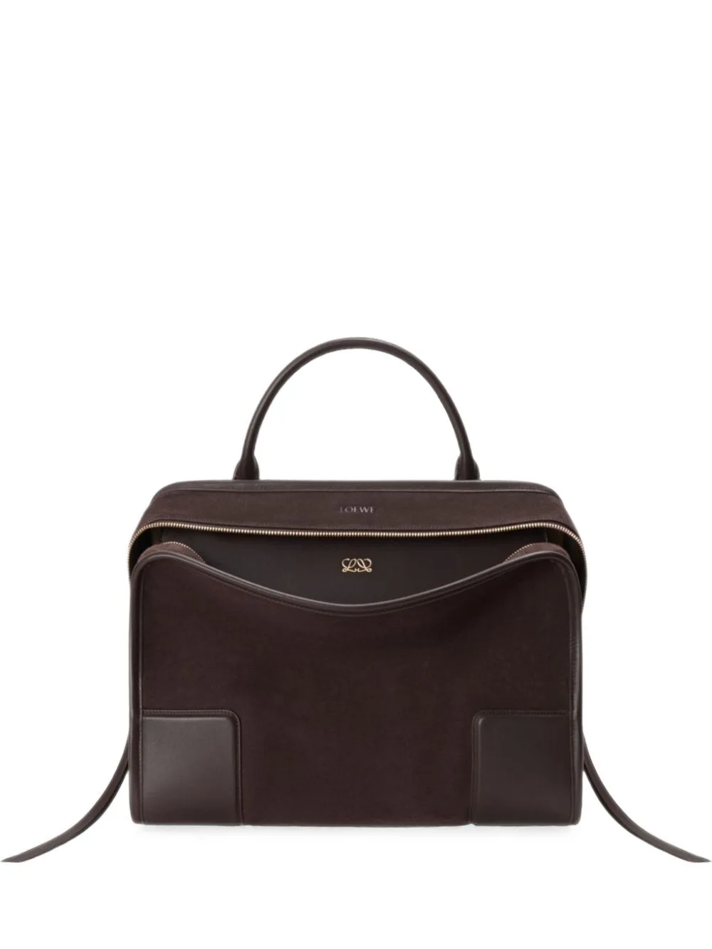 Medium Amazona 180 Leather-Trimmed Suede Tote Bag by LOEWE