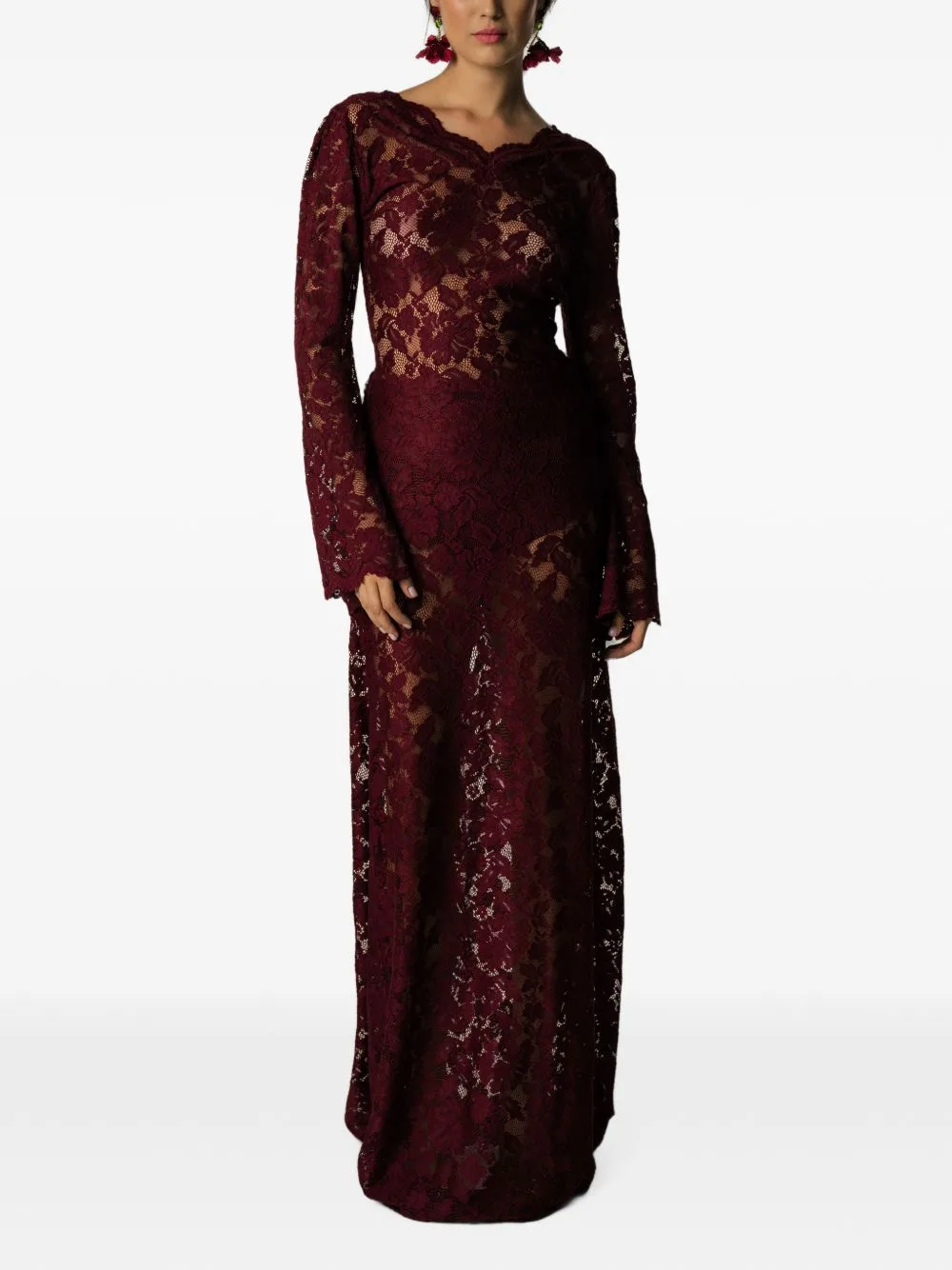 Amarante Long-Sleeve Maxi Dress