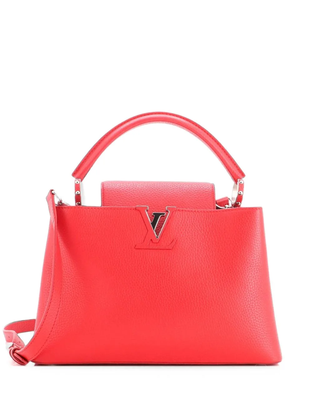 Capucines Bag Leather PM Satchel by Louis Vuitton Pre-Owned