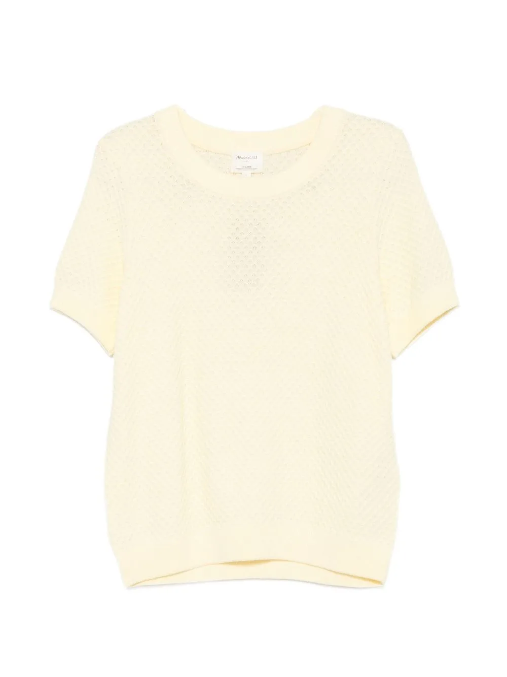 Pointelle-Knit Short-Sleeve Sweater by MAISON123