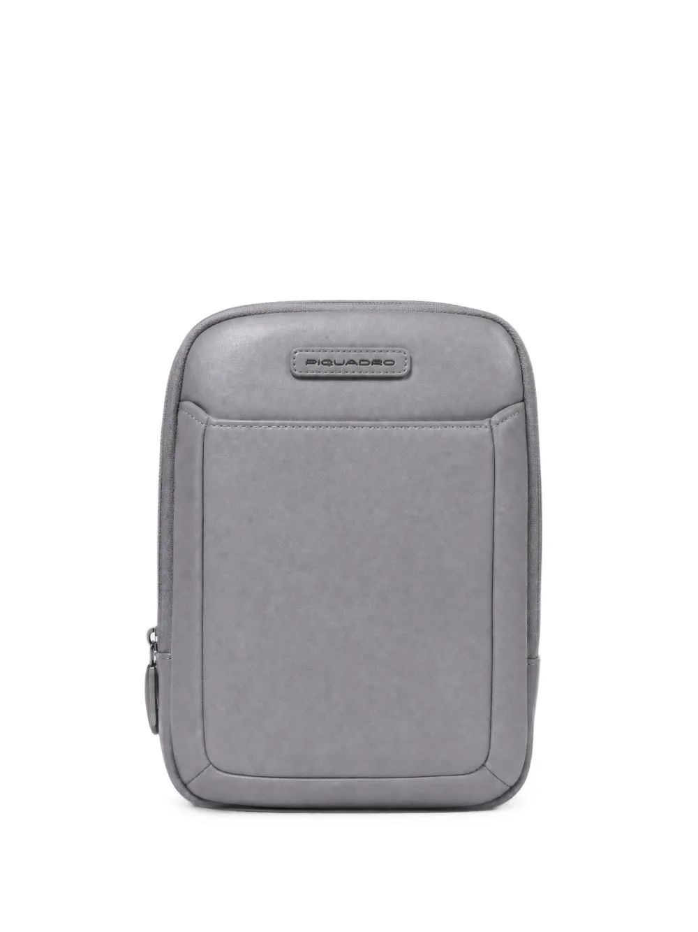Logo-Plaque Pebbled-Leather Messenger Bag by PIQUADRO