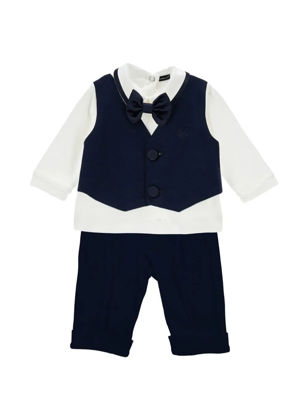 Bow-Tie Waistcoat Trousers Set by Monnalisa