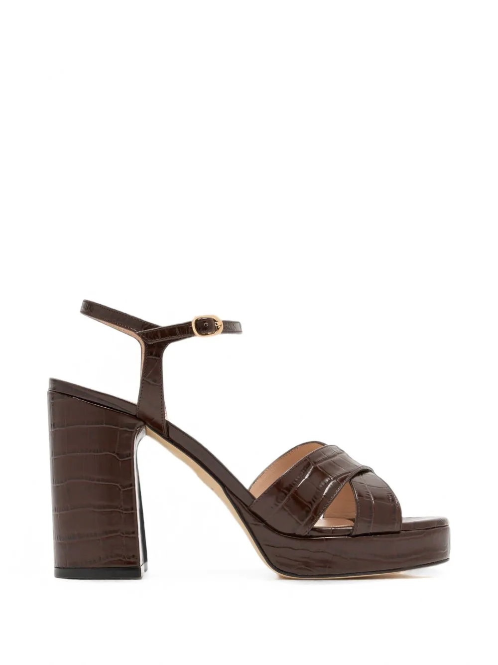 Dayna 100 Croc-Effect Heeled Sandals