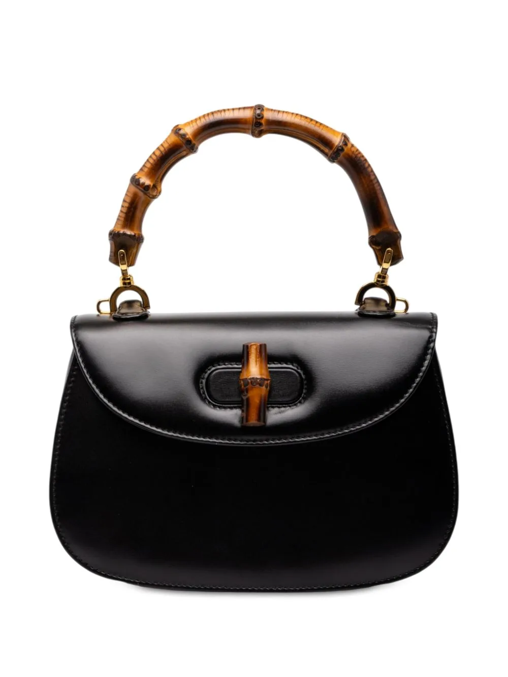 2000-2015 Small Calfskin Bamboo Night Satchel by Gucci Pre-Owned