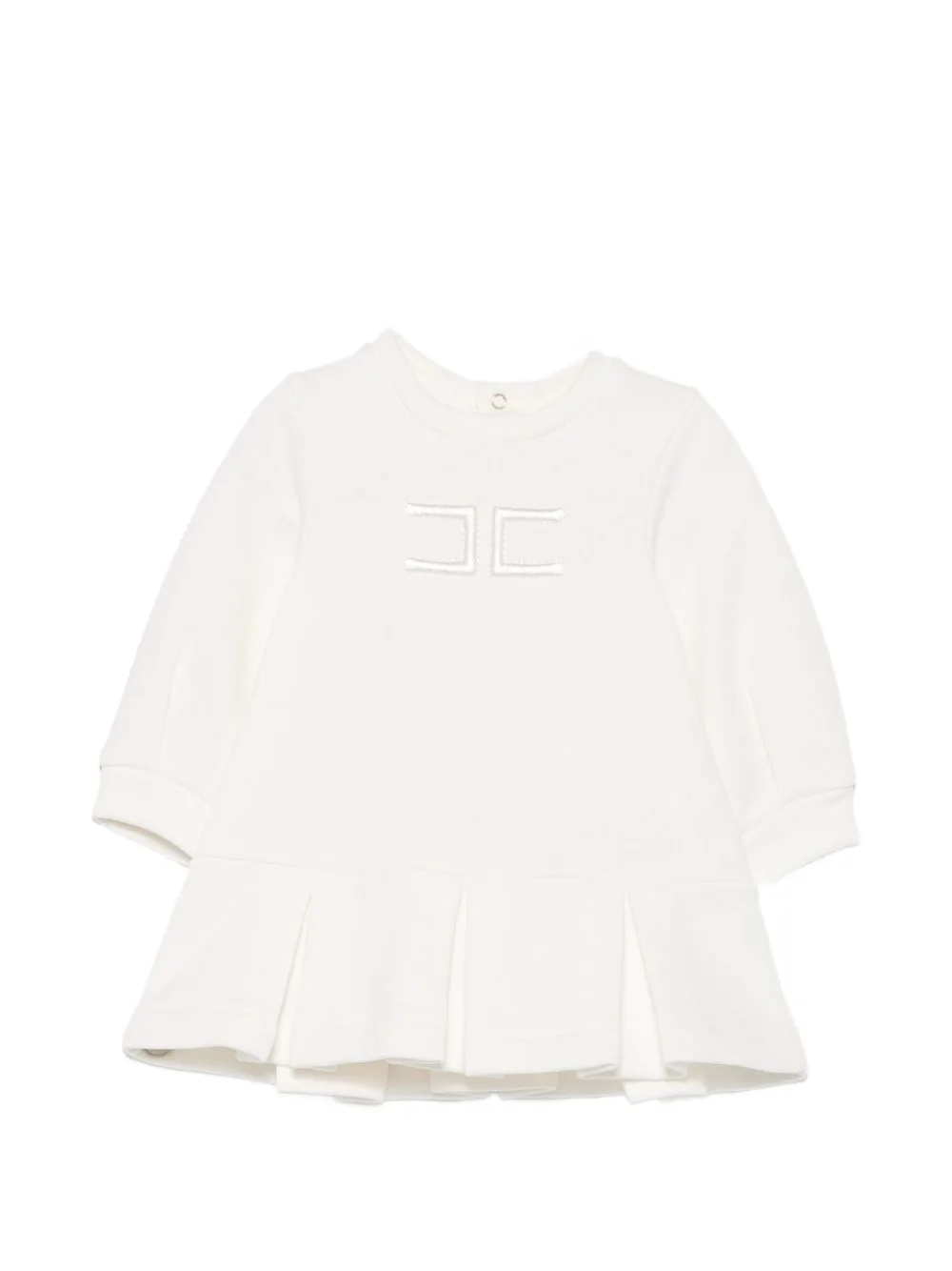 Logo-Embroidered Pleated Dress by Elisabetta Franchi Kids