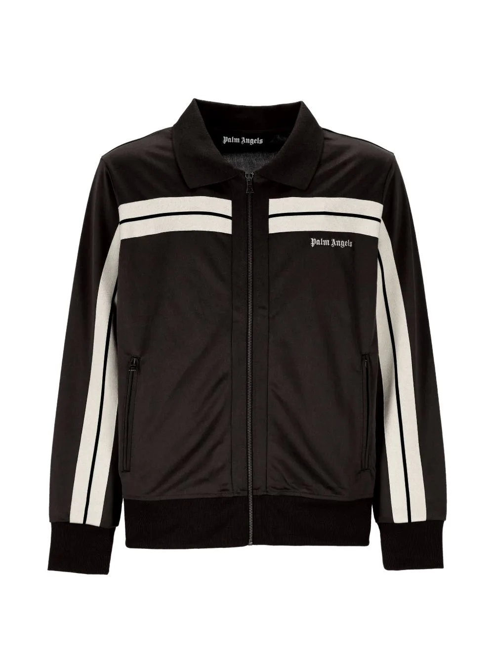 Stripe-Detail Logo-Print Sweatshirt by Palm Angels