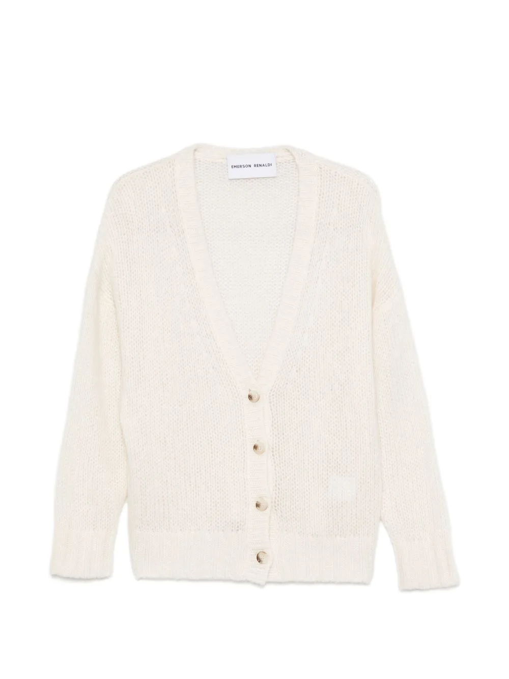 Chunky-Knit V-Neck Cardigan by Emerson Renaldi
