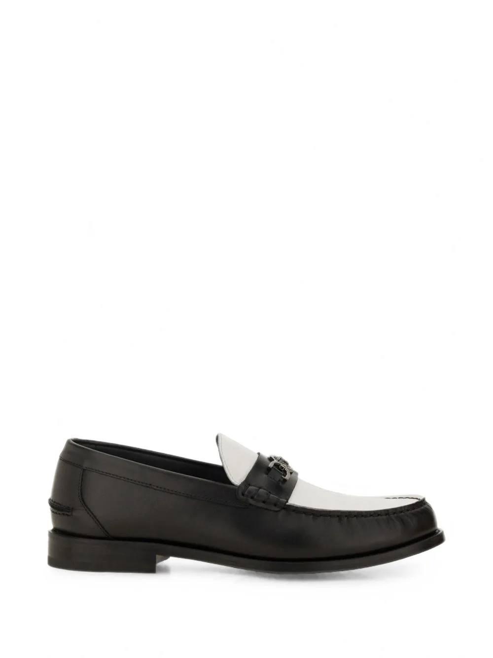 Medusa Head Leather Loafers by Versace