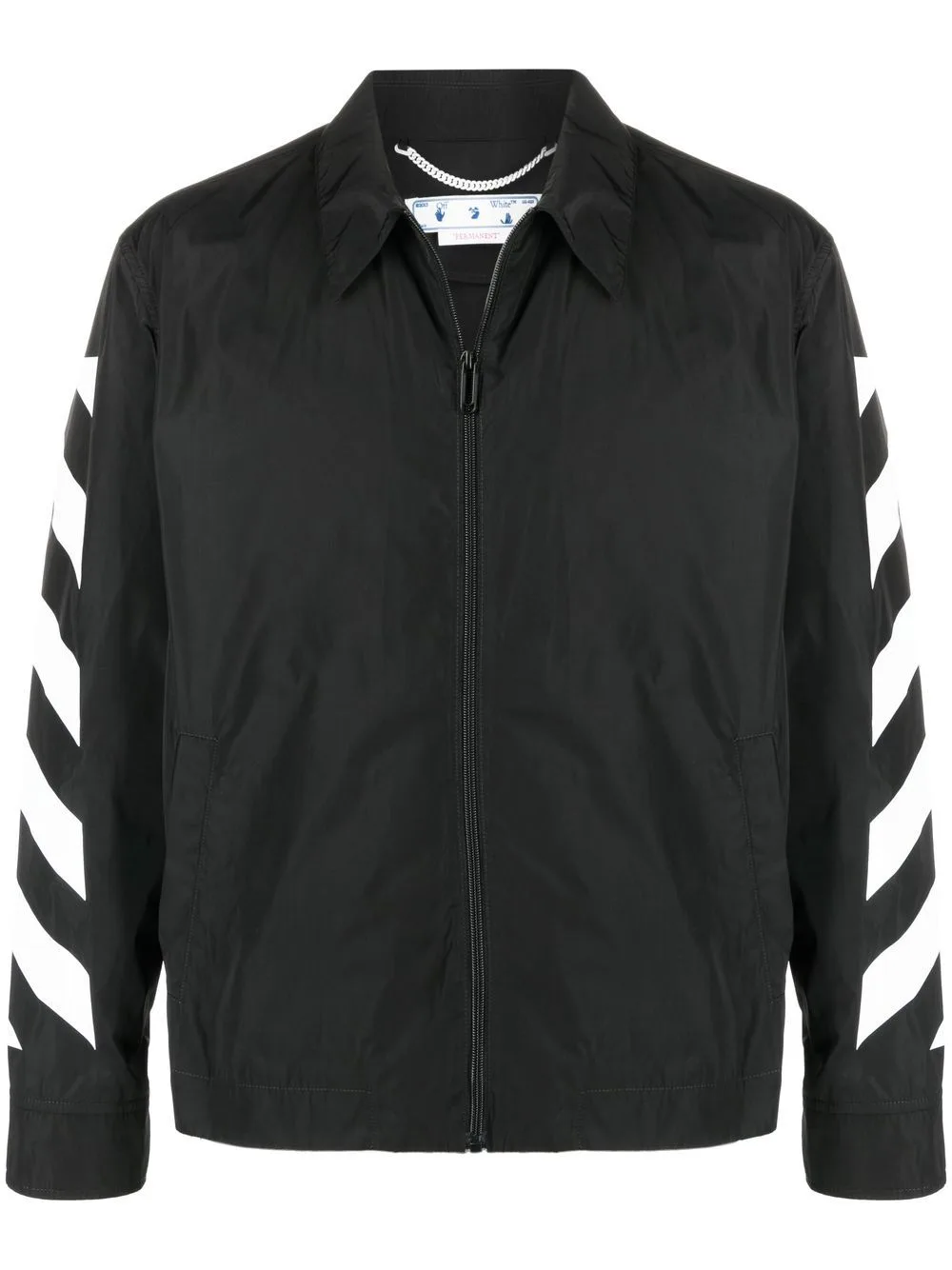 Diag-Stripe Zipped Shirt Jacket by Off-White