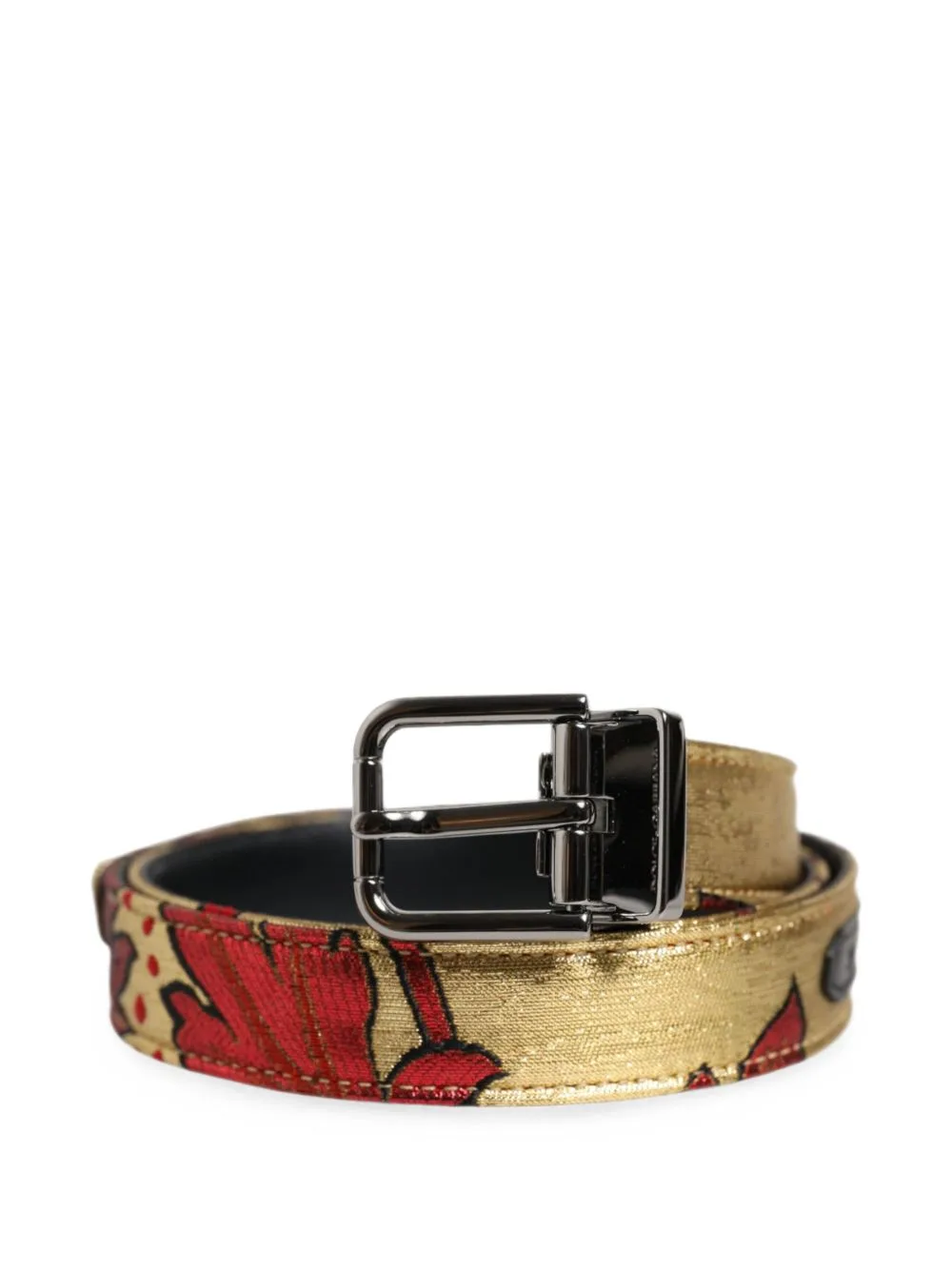 Floral-Jacquard Buckle Belt by Dolce & Gabbana
