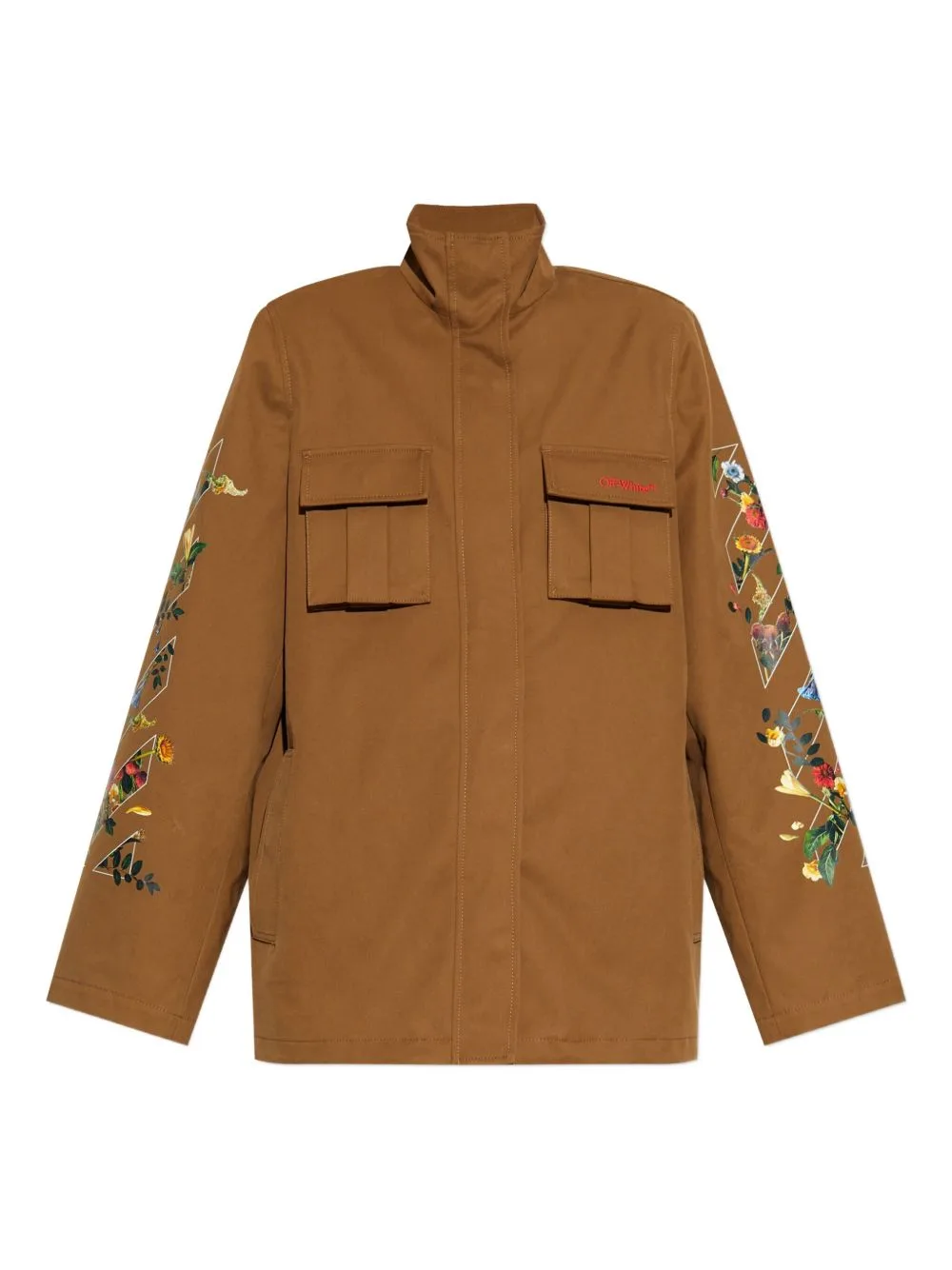 Floral-Arrow Print Utility Jacket by Off-White