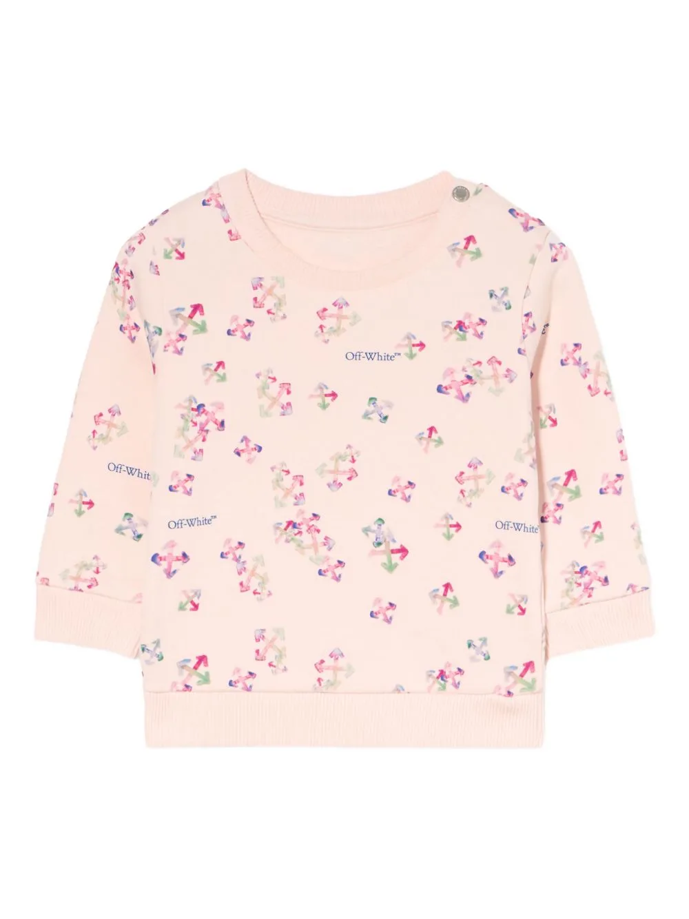 Aop Arrow Logo Crew-Neck Sweatshirt by Off-White Kids