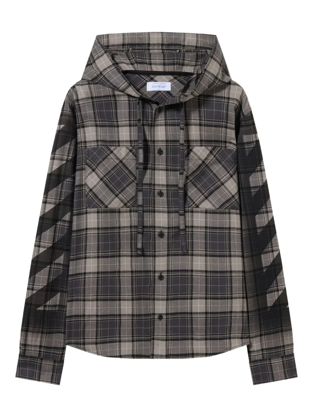 Spray Diagonal Hooded Shirt by Off-White
