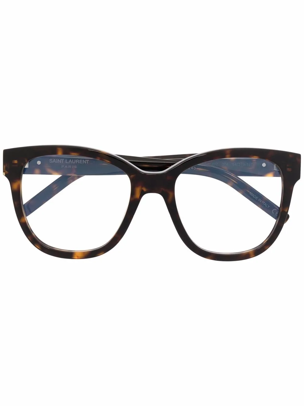 Tortoiseshell-Effect Oversize-Frame Glasses