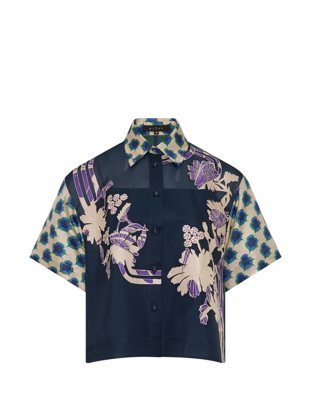 Floral-Print Silk-Organza Shirt by Biyan