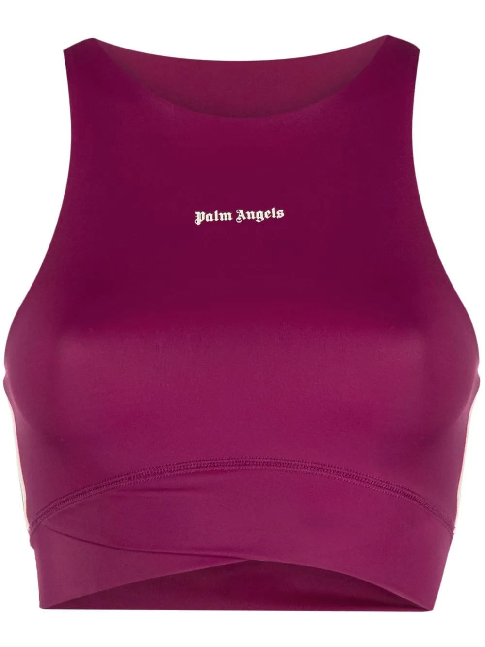 Printed-Logo Crop Top by Palm Angels