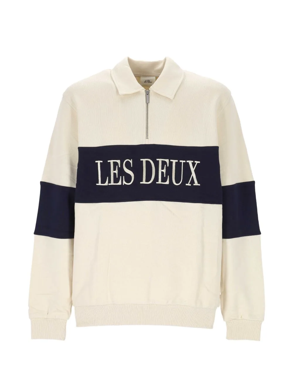 Logo-Embroidered Zip-Neck Sweatshirt by Les Deux