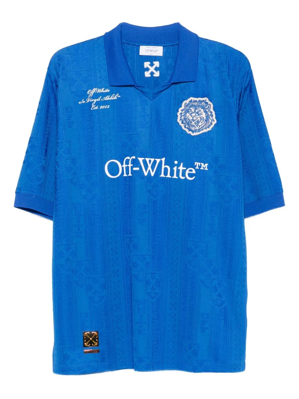 Lion-Patch Polo-Collar T-Shirt by Off-White