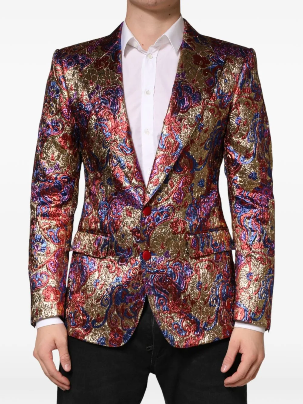 Jacquard Single-Breasted Blazer by Dolce & Gabbana