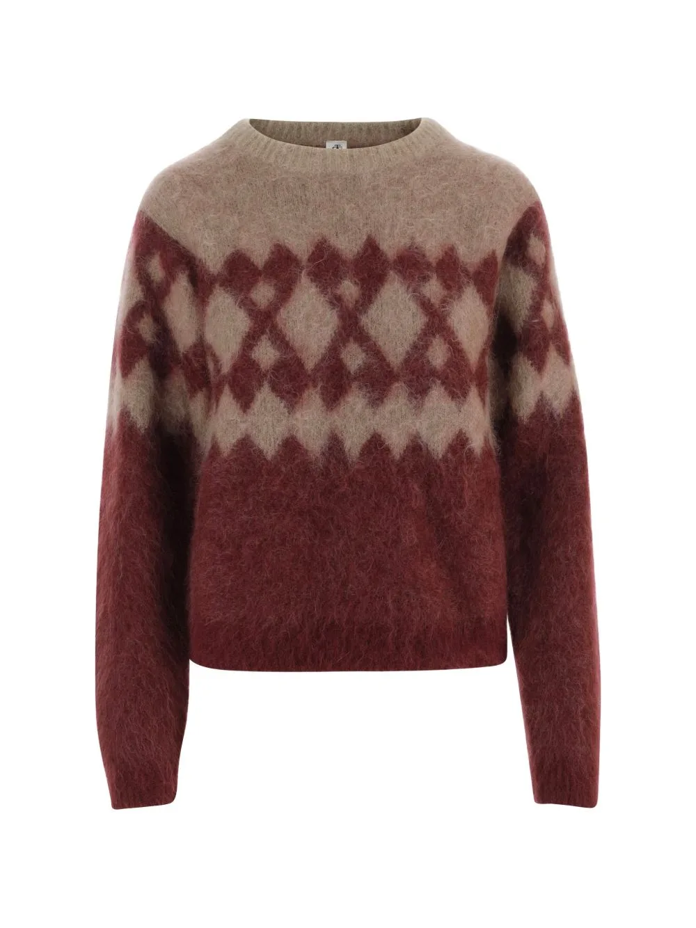 Roma Argyle Mohair-Blend Sweater by The Garment