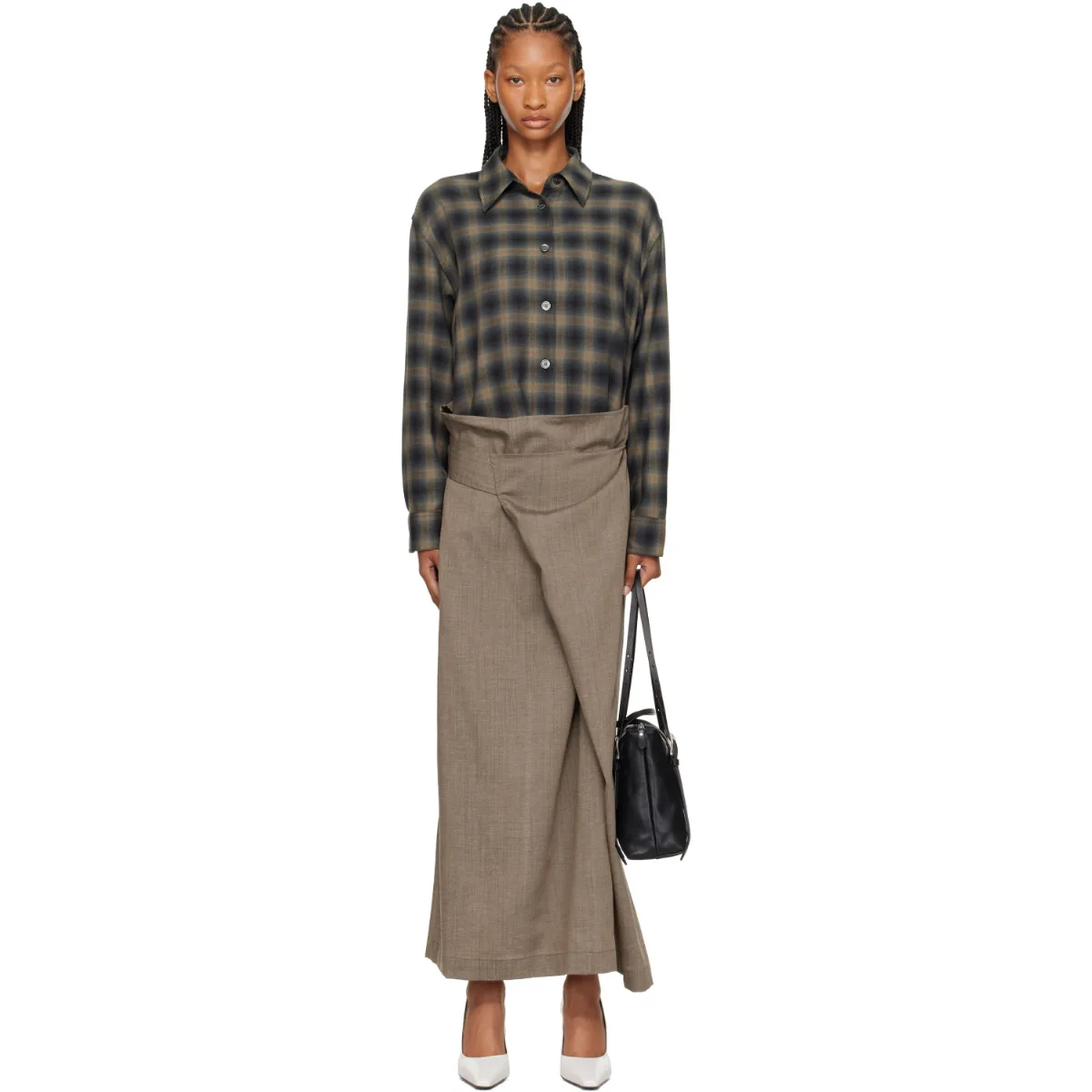 Twisted Shirt Maxi Dress by OUR LEGACY