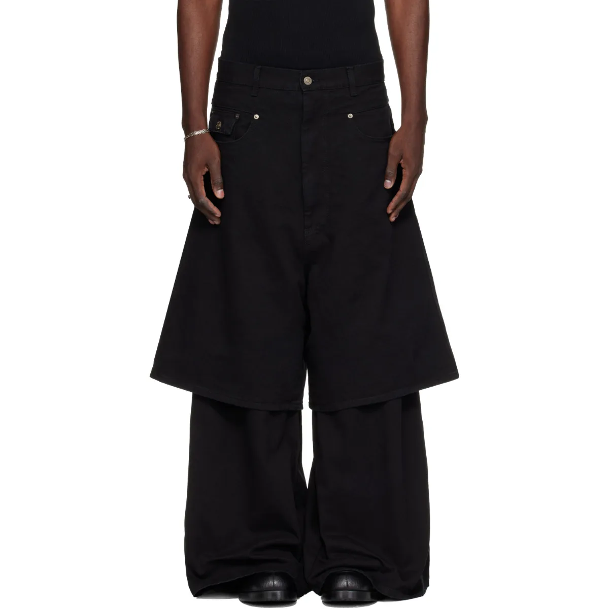 Double-Deck Denim Jeans by LU'U DAN