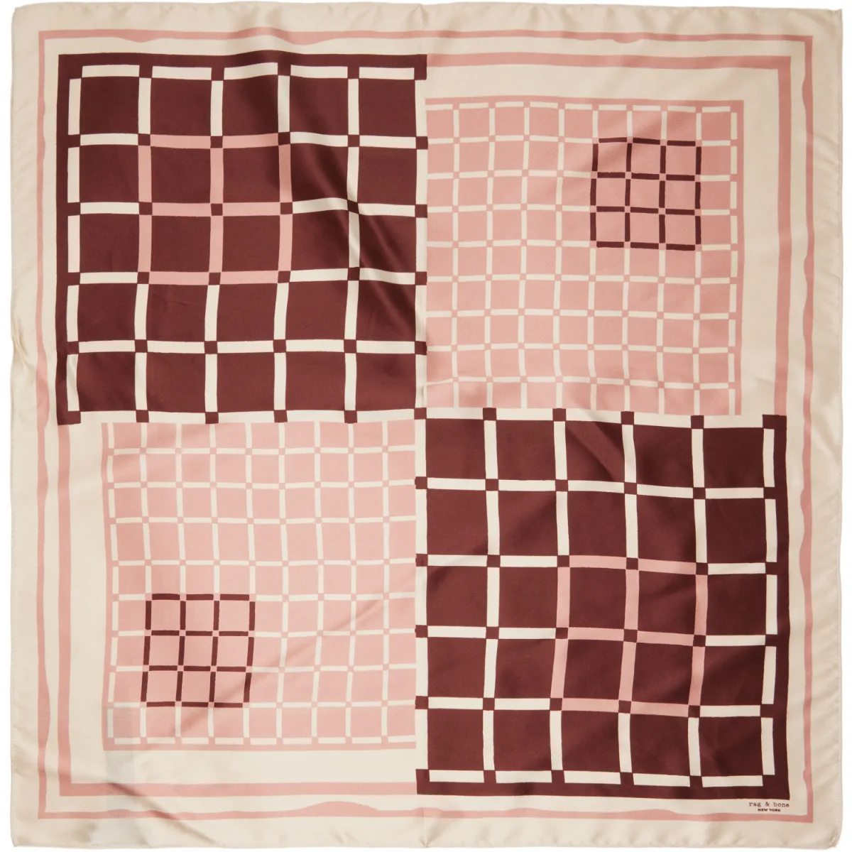 Beige & Pink Pop Geo Silk Scarf by rag & bone
