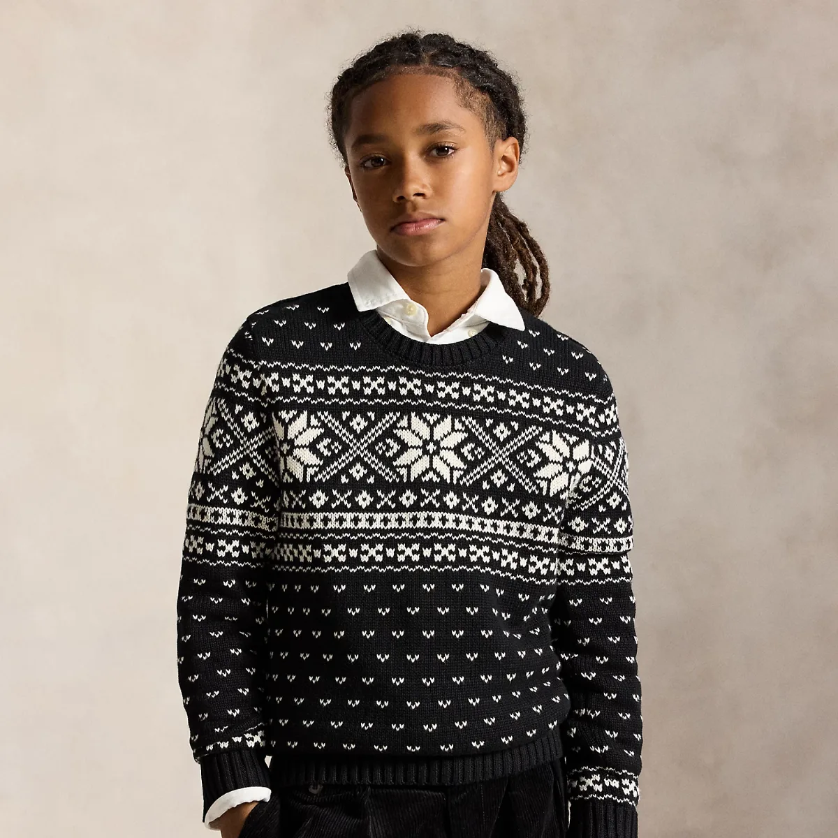 Snowflake Cotton Jumper by Ralph Lauren