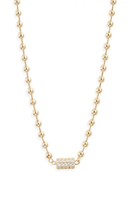 Cubic Zirconia Accent Shot Bead Necklace by Nordstrom