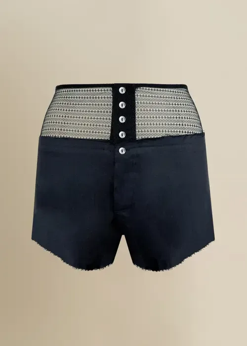 Laissez High-Waisted Stretch Linen Short by Contessa Mills