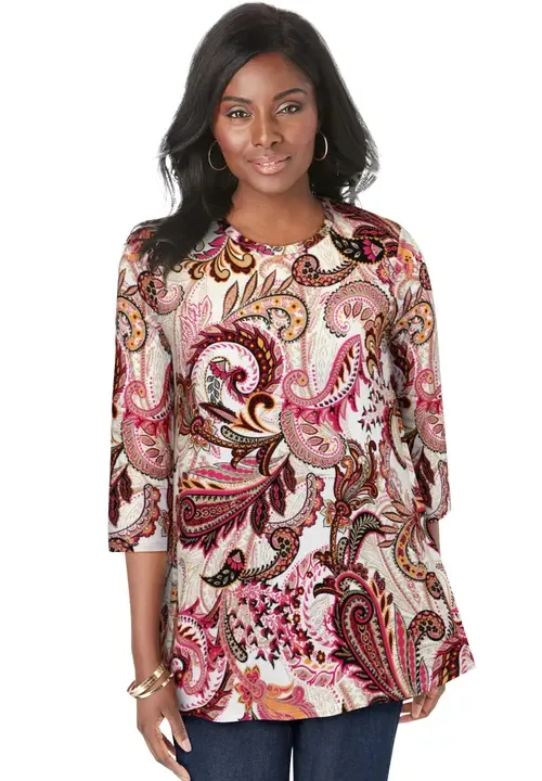 Stretch Knit Swing Tunic