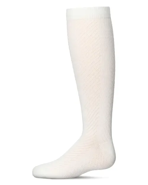Pointelle Cotton Blend Knee High Sock by MeMoi