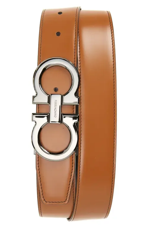 Gancini Reversible Leather Belt by FERRAGAMO
